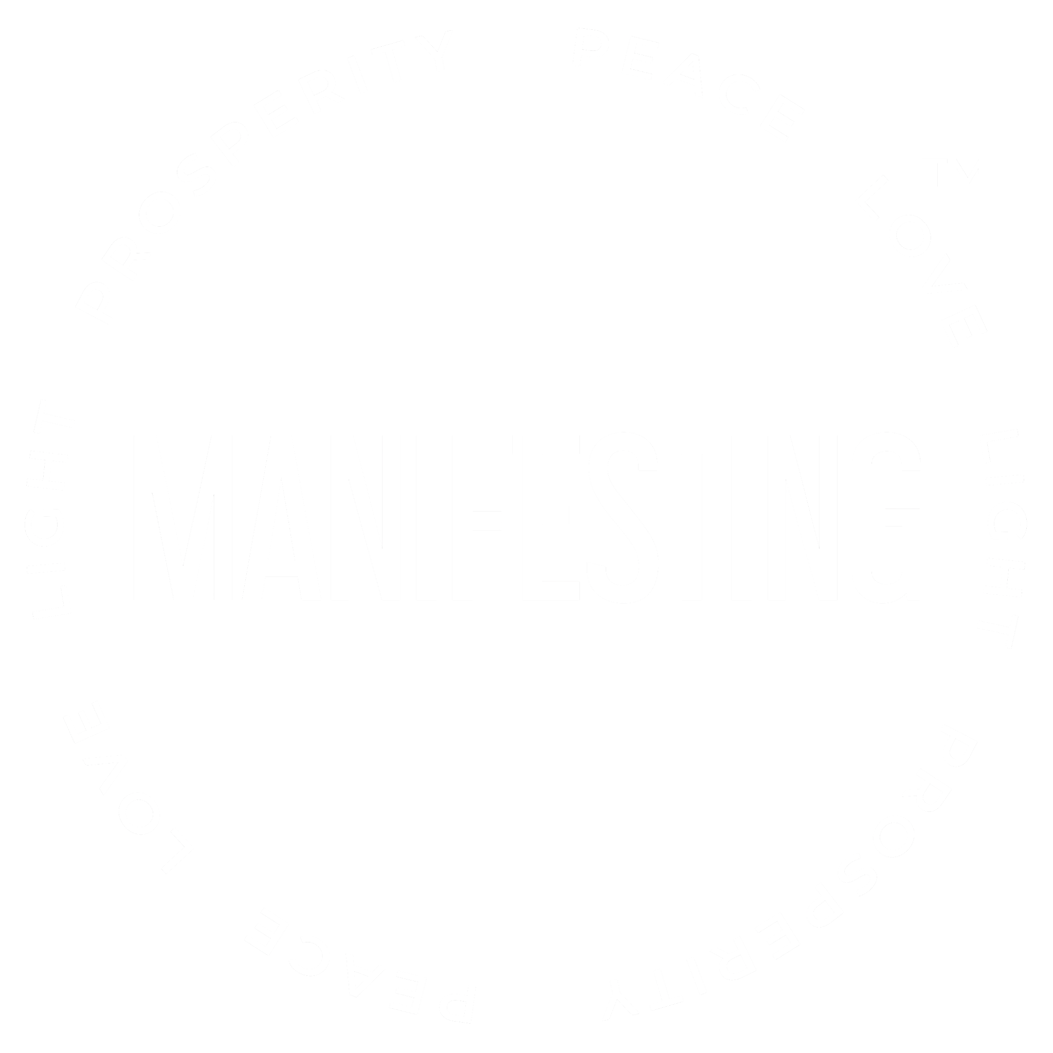 Exact white Manifesting Circle printed on her chest